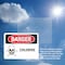 Signmission Chlorine Danger Sign, Plastic, 10in W x 7in L, 2PK OS-2PACK-DS-P-710-L-1065 - alternate 3